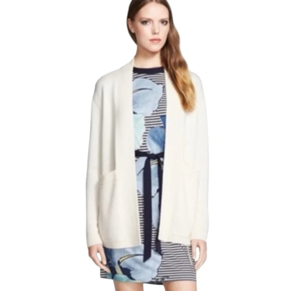 Tory Burch Bruna Merino Wool Open Cardigan size M
